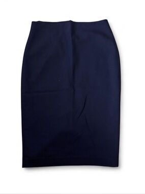 Express Solid Navy Pencil Skirt